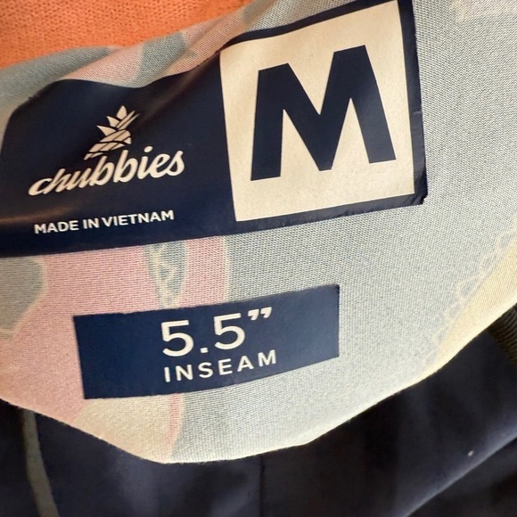 Chubbies Men's Running Shorts Dinosaur Print Liner Navy Blue Casual Medium M - Picture 6 of 6